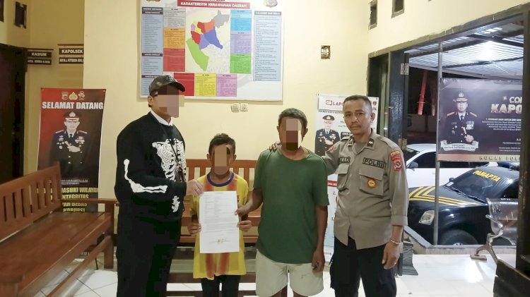 Polsek Maulafa Mediasi Kasus Pencurian Vape oleh Pelajar 12 Tahun. Kapolsek : Restorative Justice Pilihan Terbaik.