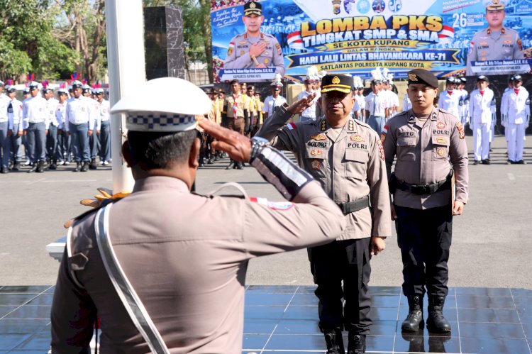 Semarak Hari Lalu Lintas Bhayangkara, Satlantas Polresta Kupang Kota Gelar Lomba PKS.