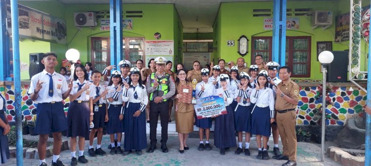 Police Goes to School, Satlantas Polresta Kupang Kota Apresiasi Prestasi PKS SMP Negeri 2.