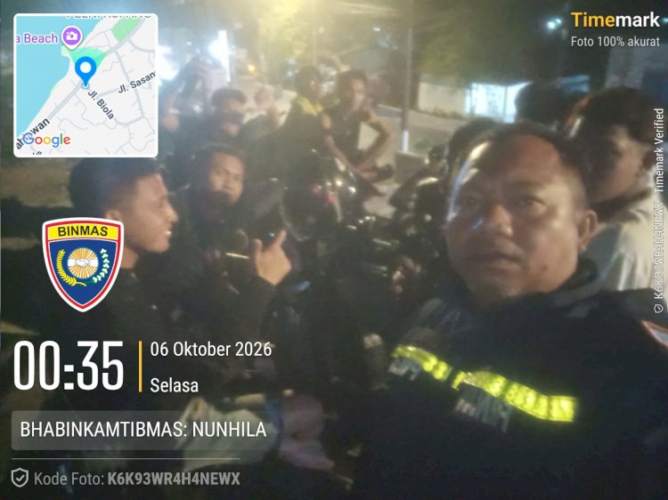 Demi Malam yang Tenang, Bhabinkamtibmas Nunhila Hadir Menyapa Pemuda dan Jaga Kenyamanan Warga.