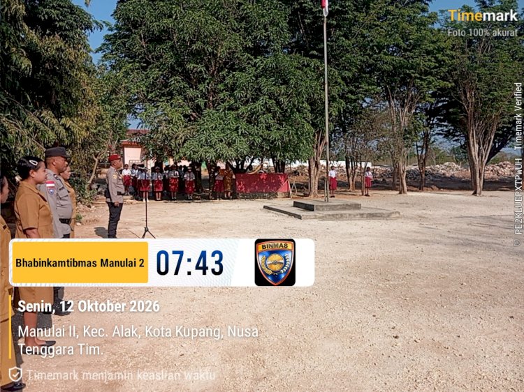 Tanamkan Nilai Kebaikan Sejak Dini, Kanit Reskrim Polsek Alak Sosialisasikan Salam Polisi “Polisi Bersama Masyarakat” di SD GMIT Manulai II.