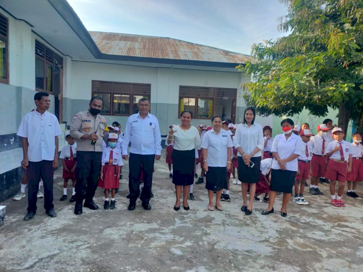 Polisi Peduli Pendidikan, Bhabinkamtibmas Polsek Kota Raja Aktif Sambang Sekolah.