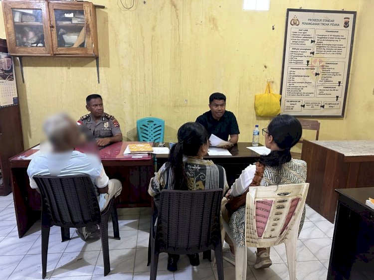Depankan Restorative Justice, Polsek Kota Raja Selesaikan Kasus Penggelapan Dokumen Secara Damai.