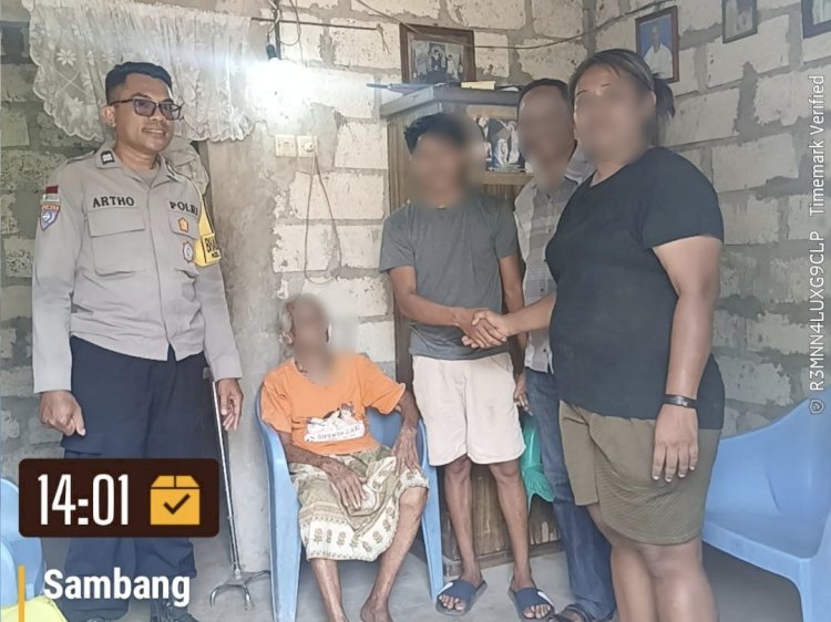 Perselisihan Bantuan Sosial Warga, Bhabinkamtibmas Naikolan Turun Tangan Mediasi