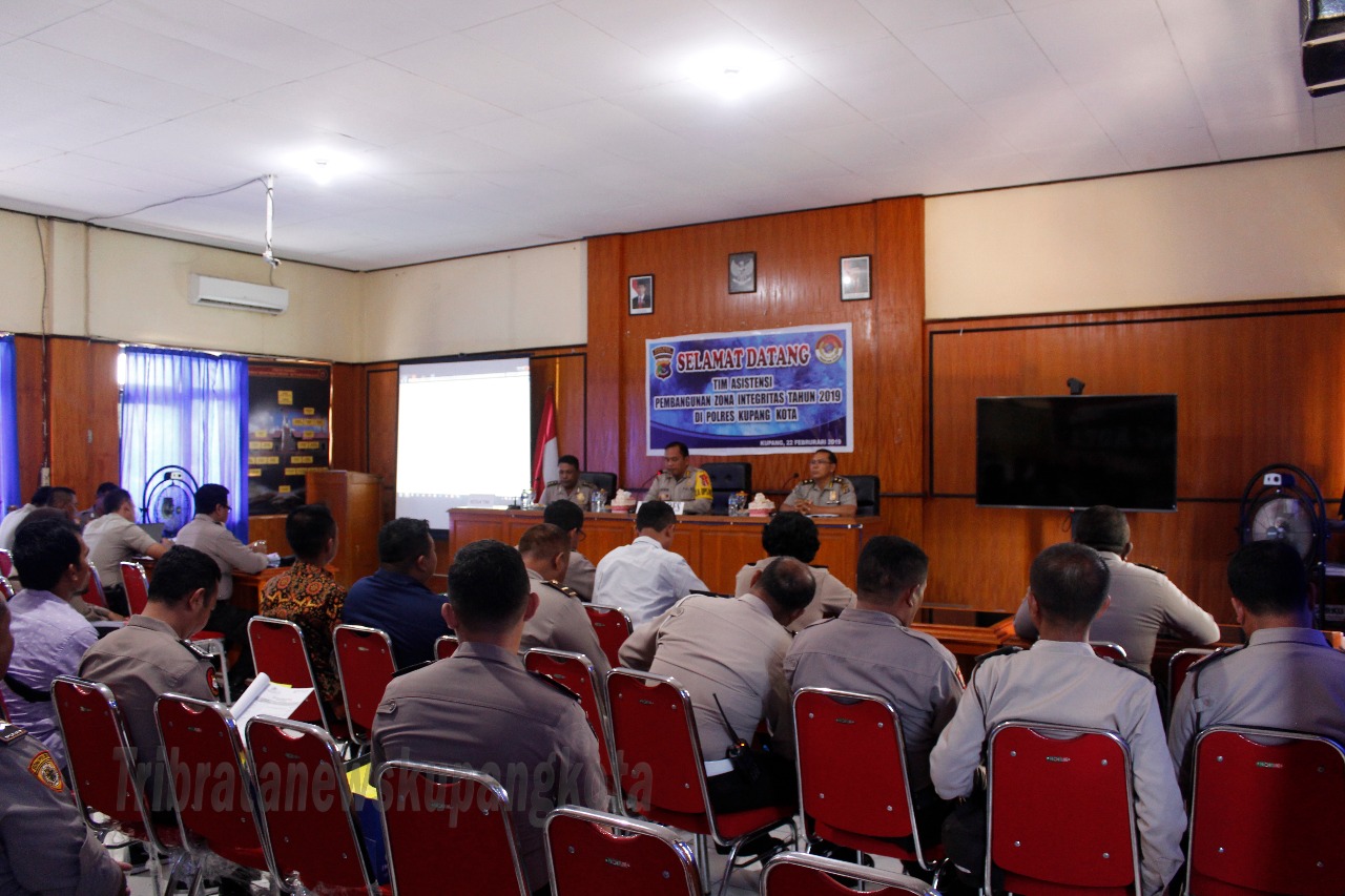 Menghadapi Zona Integritas Menuju WBK / WBBM, Polres Kupang Kota Terima Kunjungan Tim Asistensi Polda Nusa Tenggara Timur