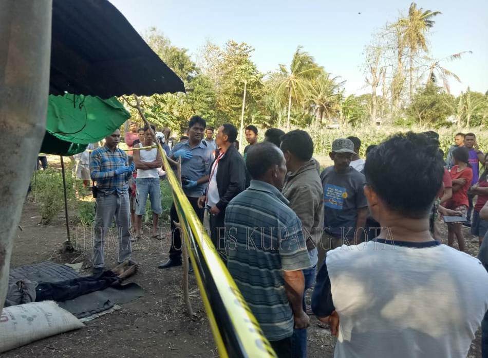 Unit Identifikasi Polres Kupang Kota Lakukan Olah TKP, Penemuan Mayat di Jalan Mangga.